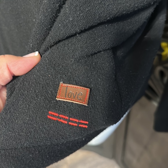 Peace Love World Pull On Lace Up Back Long Sleeve Lightweight Sweatshirt Top. - Picture 6 of 8